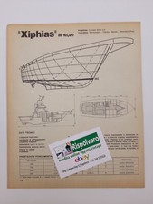 Clipping Scheda Tecnica 1971 Barca Garrya m 9,50 - Xiphias m 10,20