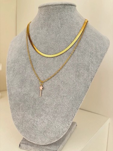 Collane acciaio dorato snake - dorato,