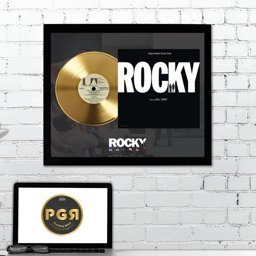 Rocky gold record wall - rocky,