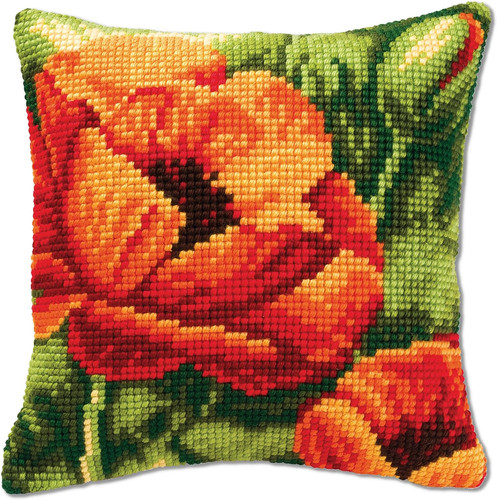 Kit cuscino punto croce fiore - kit,