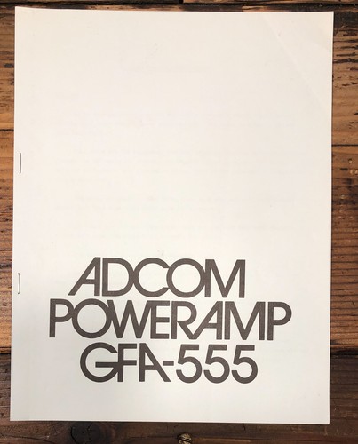 Adcom gfa 555 amplificatore - adcom, gfa-555