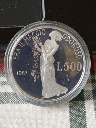 500 lire argento - proof, 1987