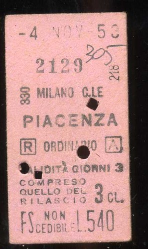 Biglietto treno ferrovia - treno,