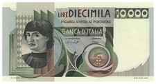 10000 LIRE RITRATTO D'UOMO A