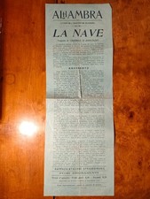 Locandina manifesto teatro ALhAMBRA tragedia La Nave di Gabriele D'Annunzio
