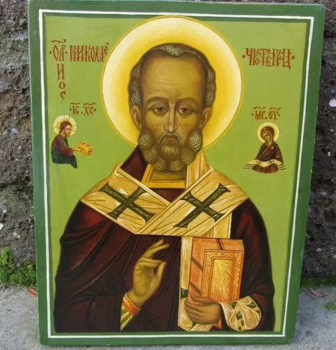 Icona russa san nicola 20x26 - russa,