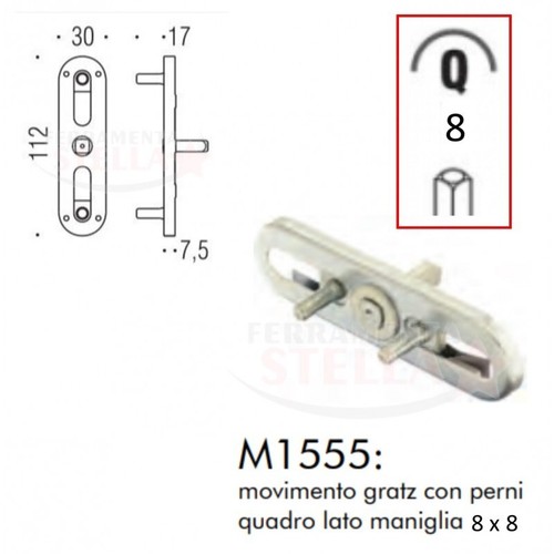 Movimento con perni - perni, x