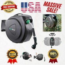 Giardinaggio senza sforzo: avvolgitubo retrattile 65 piedi con rotazione 180 ° e impugnatura confortevole