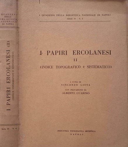 Papiri ercolanesi indice - ercolanesi, (indice