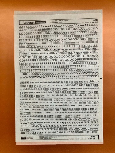 Letraset 428 folio light - letraset,