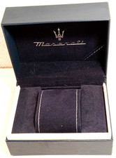 MASERATI-SCATOLA PER OROLOGIO-VINTAGE-RARE WATCH BOX-CASE-CAJA-BOITE-USATA