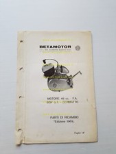 BETA 48 Motore per FA - Boy GT - Cerbiatto 1969 catalogo ricambi originale