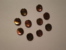 Bottoni IN Madreperla 6mm Per Scarpe e Abito da Bambola Lotto Di 10 Marrone
