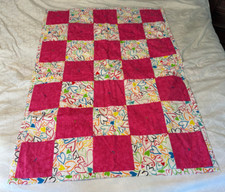 VINTAGE QUILT 38X53 BLANKET