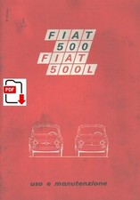 Manuale uso manutenzione istruzioni in italiano vettura Fiat 500 e 500L del 1970