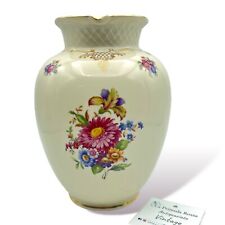 Antico Vaso in Ceramica Bavaria vintage portafiori porcellana con rose e fiori 