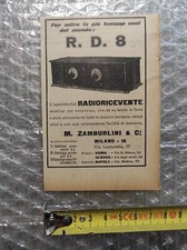 Antica pubblicità 1926 radio Zamburlini Milano DA INCORNICIARE Roaring Twenties