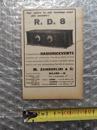 Antica pubblicità 1926 radio