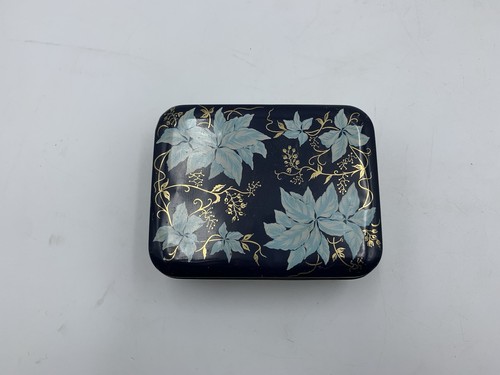 Scatola latta con fiori - latta,