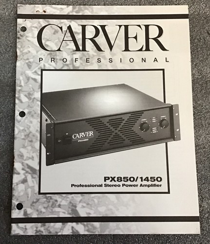 Carver px850 1450 brochure - px850/1450,