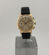 Zenith Chronograph Calibre 146 D Yellow Gold Case Rare Condition Men Swiss Made