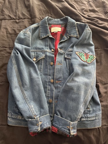 Giacca denim gucci - giacca, ricamata