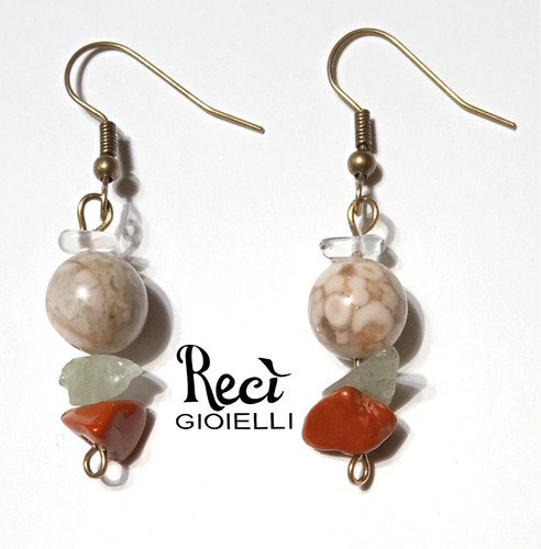 Orecchini unisex con pietre - con,