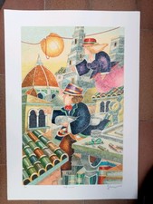 Nesi Francesco Serigrafia Polimaterica 50 X 35 Architetto