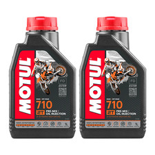 2 LITRI OLIO MISCELA 2T MOTUL 710 100% SINTETICO ESTER JASO FD MOTO SCOOTER