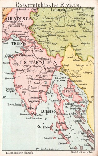 Trieste cartina della - trieste,