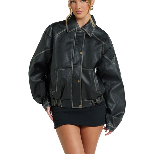 Giubbotto donna bomber pelle
