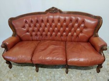 DIVANO VINTAGE LUSSO ANNI 50 IN VERA PELLE, IN PERFETTE CONDIZIONI