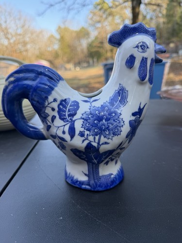 Brocca gallo floreale blu - , e