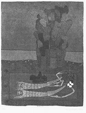 GULINO NUNZIO GULINO " CACTUS  E ARAGOSTE "1972  Acquaforte