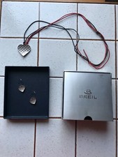 BREIL TRIBE PARURE COLLANA + ORECCHINI ACCIAIO CON SCATOLA come nuovi