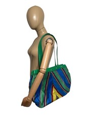 Borsa vintage Gianni Versace multicolore a righe