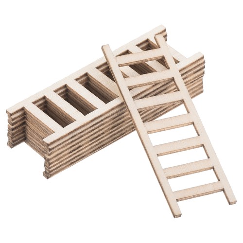 Miniature wood stairs 10 - 2.4",