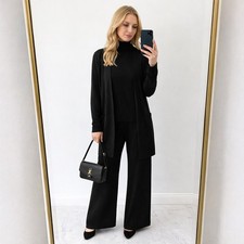 tris donna nero elegante