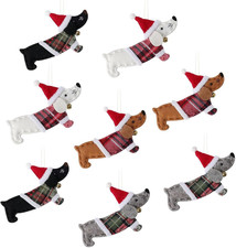 8 Pezzi Bassotti Decorazioni Natalizie per Albero Di Natale, Bassotto, Decorazio