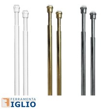 Coppia Astine per Tende a Molla Regolabili Bastone a Pressione Vetro Finestra