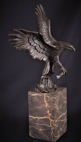 Statua bronzo aquila con - statua,