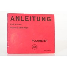 Leica / Leitz Focometro Istruzioni / Avviso D'Utilizzo / Manuale INGLESE