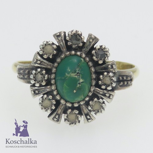 Antico anello oro 750 con - anello,