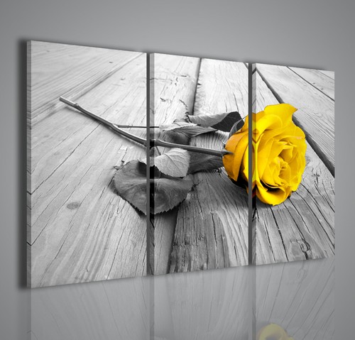 Quadri moderni yellow rose - moderni,