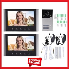 Videocitofono Citofono Campanello Esterno con Telecamera 2 x Monitor 7 pollici
