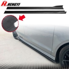 86.6'' MINIGONNE LATERALI SOTTOPORTA Per BMW 5 Serie F10 F11 Carbon Nero