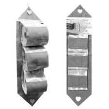 Portarotolo rotoli carta igienica tessuto 3 posti da parete muro bagno shabby