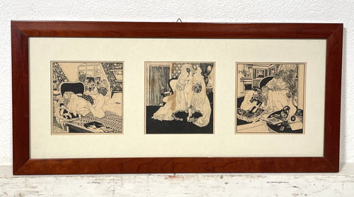 Quadro trittico erotico - quadro,