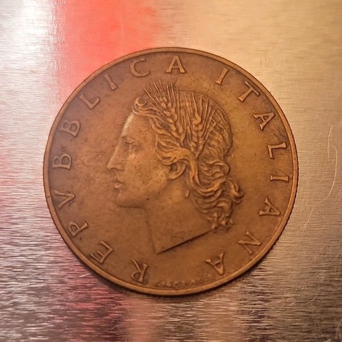 Italy lire 1957 bronze - italy,