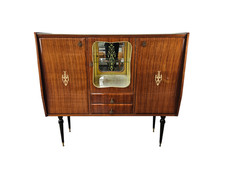 Vetrina Mid Century anni '60 | Sideboard in mogano | Vetrina vintage 1960